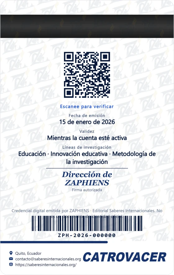 Reverso del carnet de ejemplo: código QR de verificación, código de barras y datos de la editorial